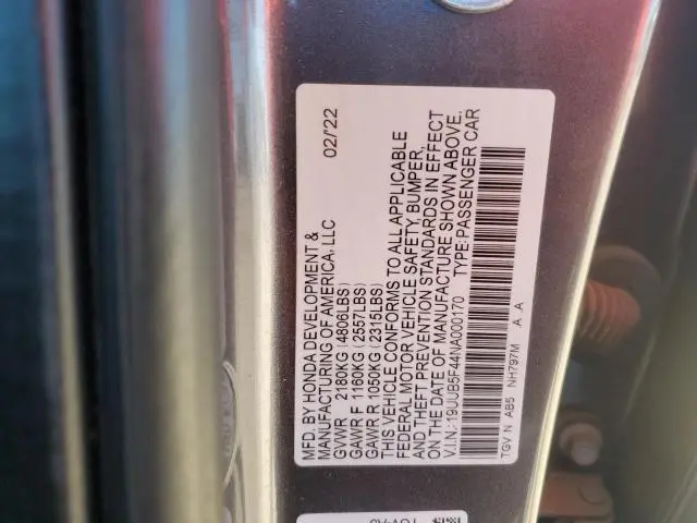 2022 ACURA TLX TECHNOLOGY  