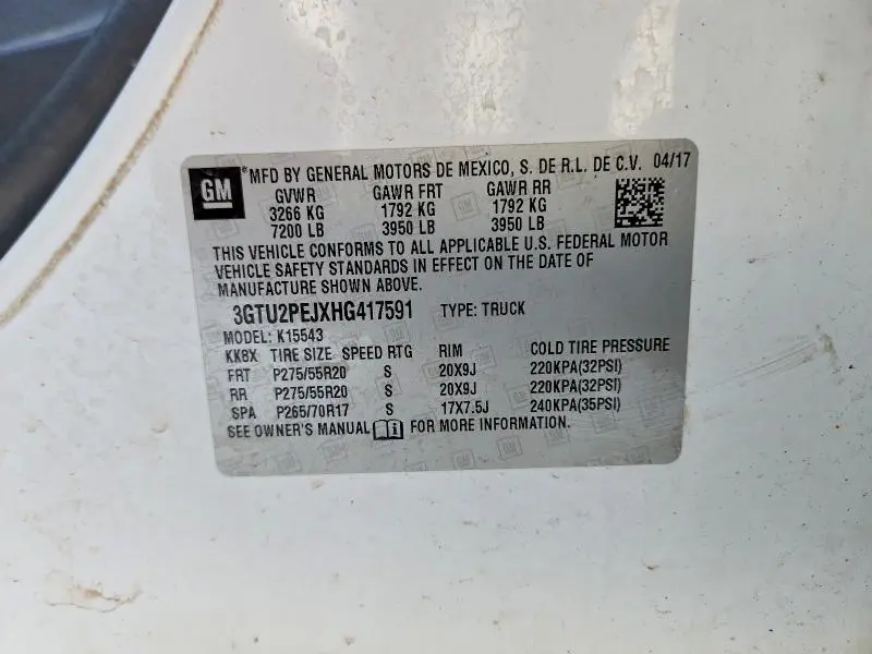 2017 GMC SIERRA K1500 DENALI  