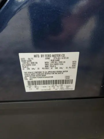 2016 FORD EXPLORER XLT  