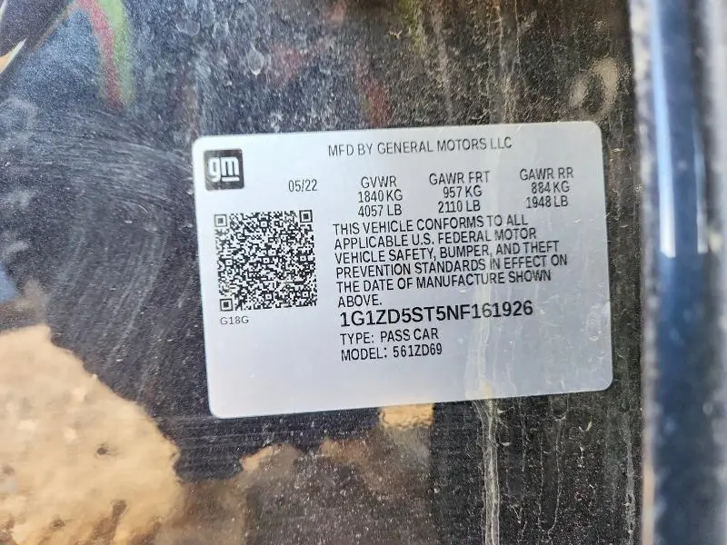 2022 CHEVROLET MALIBU LT  