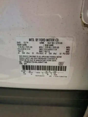 2020 FORD EXPLORER XLT  