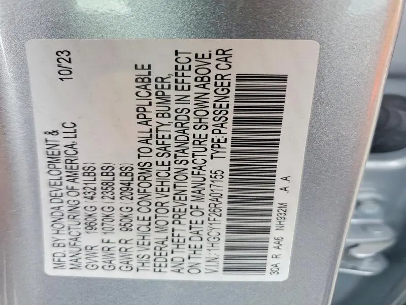 2024 HONDA ACCORD LX  