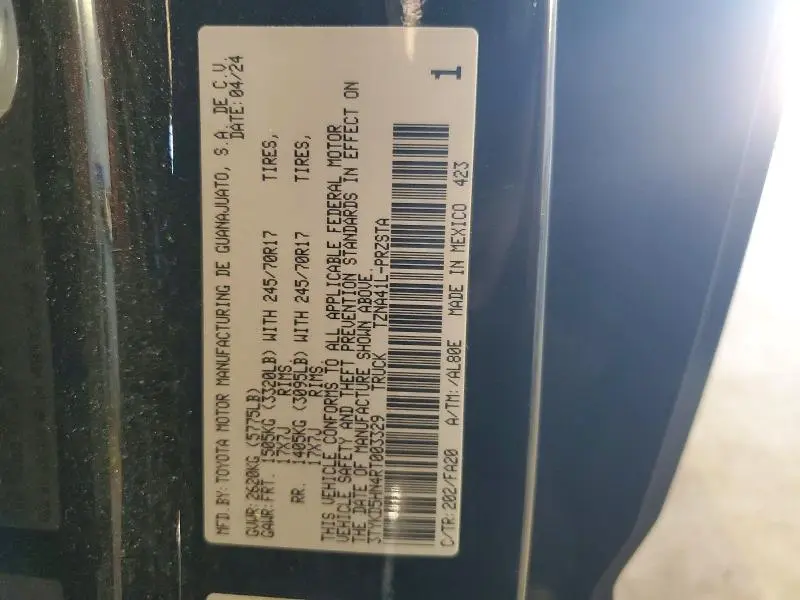 2024 TOYOTA TACOMA SR  