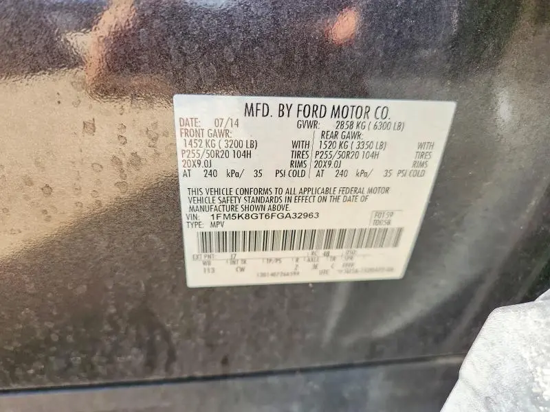 2015 FORD EXPLORER SPORT  