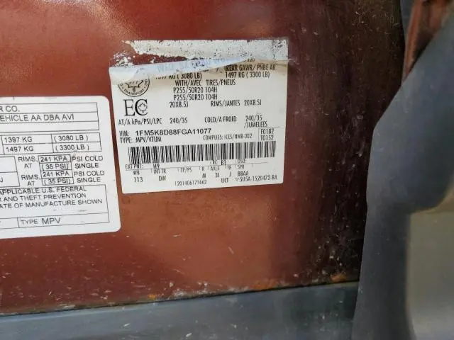 2015 FORD EXPLORER XLT  