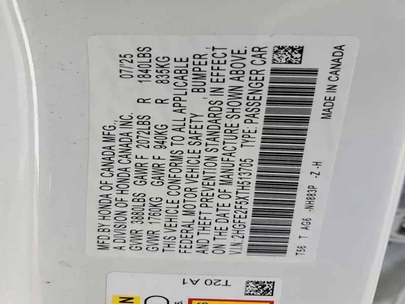 2026 HONDA CIVIC SPORT  