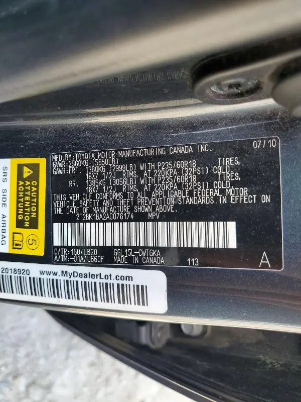 2010 LEXUS RX 350  