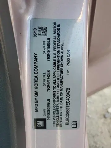 2014 CHEVROLET SPARK 1LT  