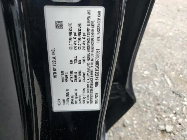 2024 TESLA MODEL 3   