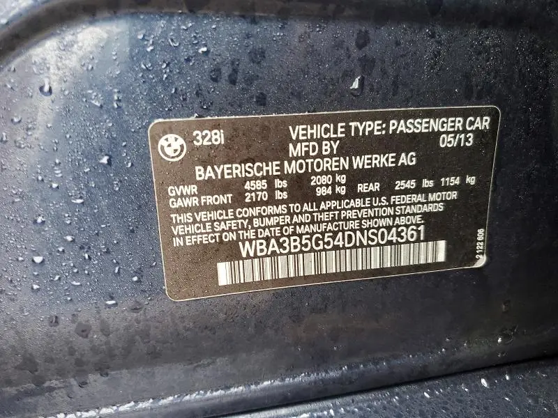 2013 BMW 328 XI SULEV  