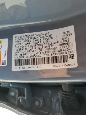 2023 HONDA CIVIC SPORT  