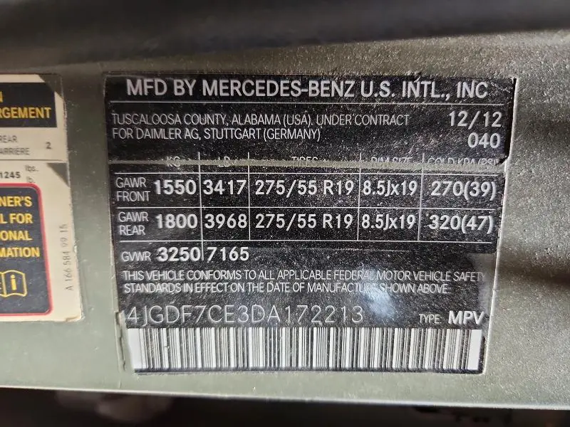 2013 MERCEDES-BENZ GL 450 4MATIC  