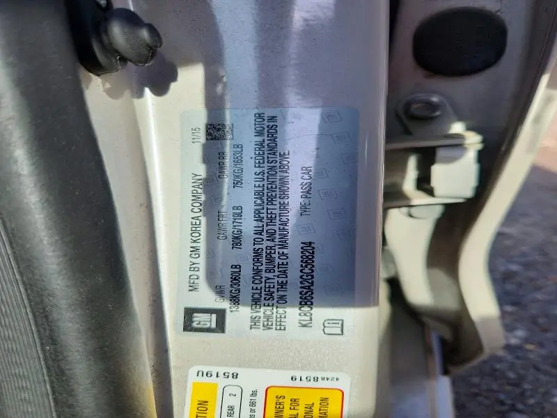 2016 CHEVROLET SPARK LS  