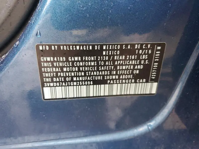 2016 VOLKSWAGEN JETTA SE  