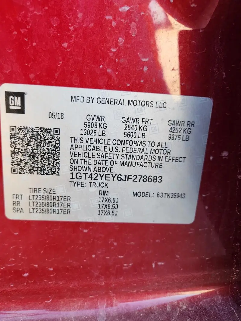 2018 GMC SIERRA K3500 DENALI  