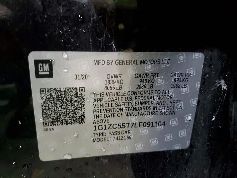 2020 CHEVROLET MALIBU LS  