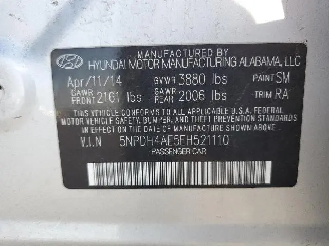 2014 HYUNDAI ELANTRA SE  