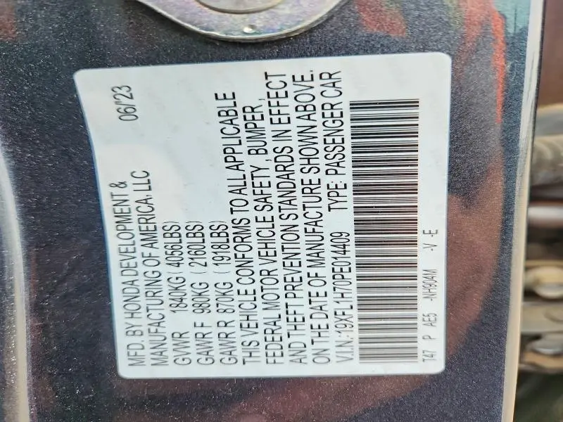 2023 HONDA CIVIC EXL  