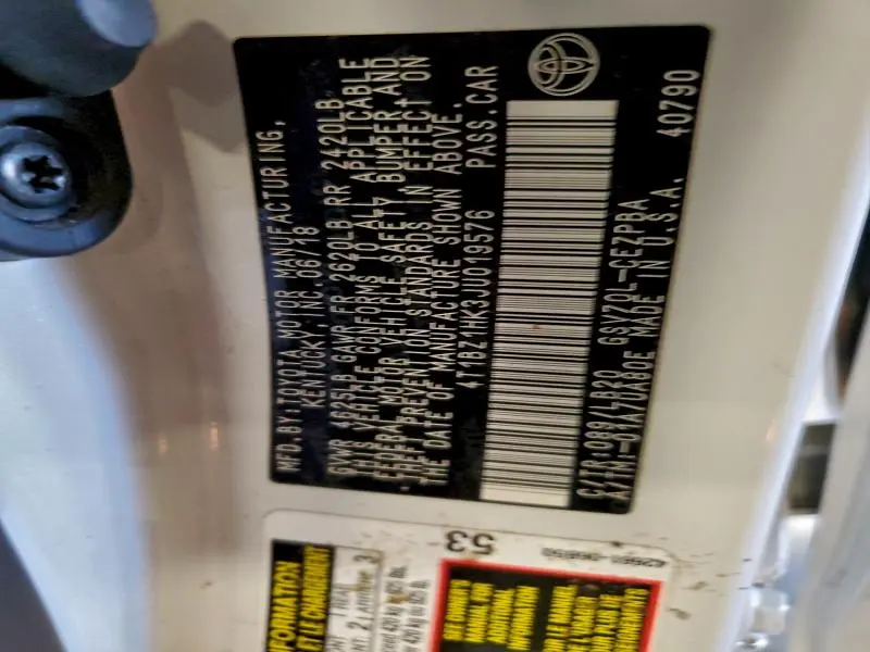 2018 TOYOTA CAMRY XSE  