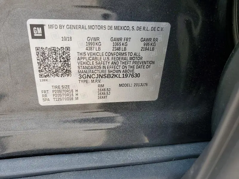 2019 CHEVROLET TRAX LS  