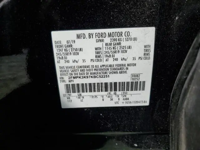 2019 FORD EDGE TITANIUM  