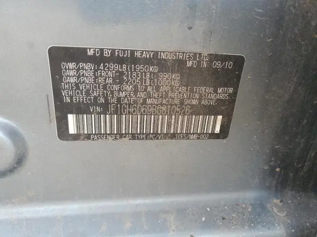 2011 SUBARU IMPREZA OUTBACK SPORT  