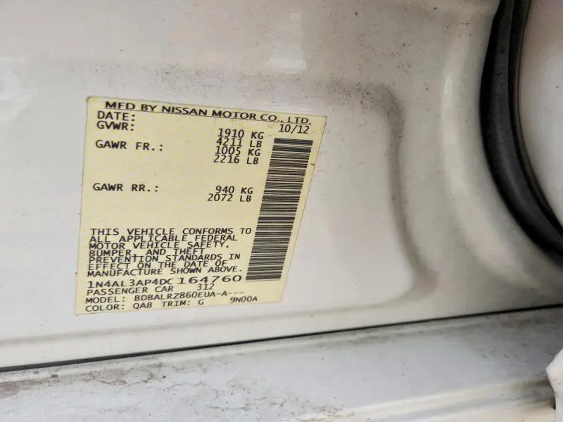 2013 NISSAN ALTIMA 2.5  