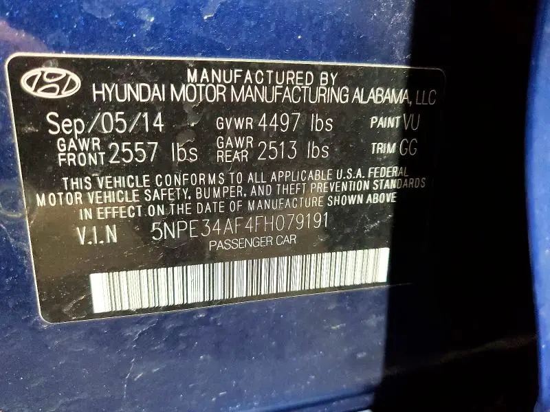 2015 HYUNDAI SONATA   