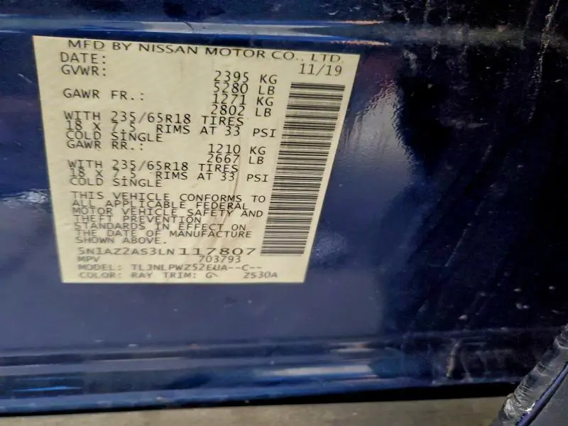 2020 NISSAN MURANO S  