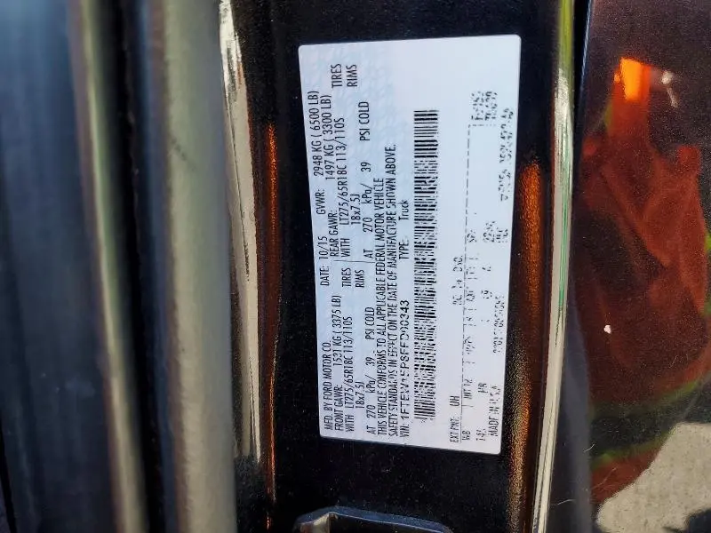 2015 FORD F150 SUPERCREW  