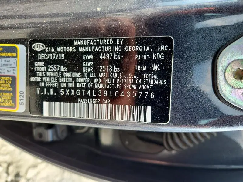2020 KIA OPTIMA LX  