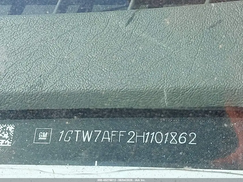 2017 GMC SAVANA 2500 WORK VAN