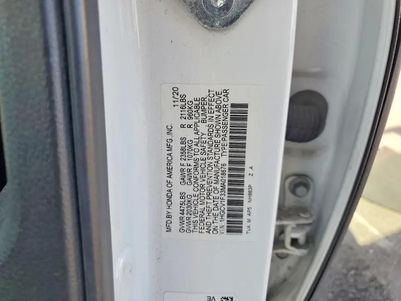 2021 HONDA ACCORD SPORT  