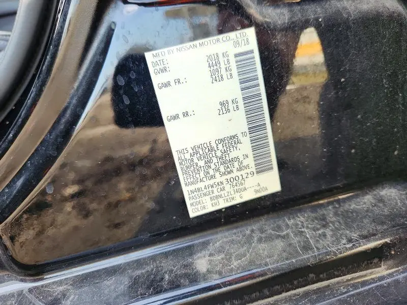 2019 NISSAN ALTIMA PLATINUM  