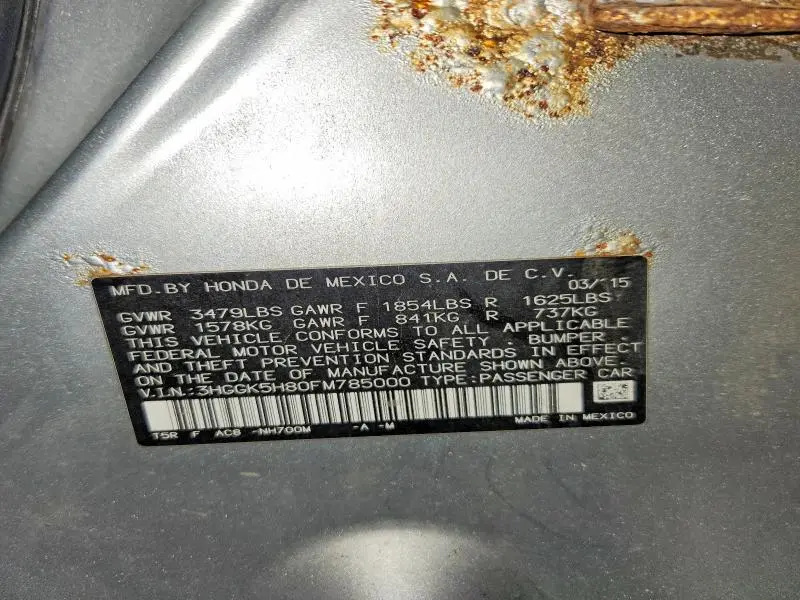 2015 HONDA FIT EX  
