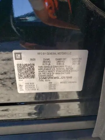 2020 CHEVROLET TRAVERSE LS  