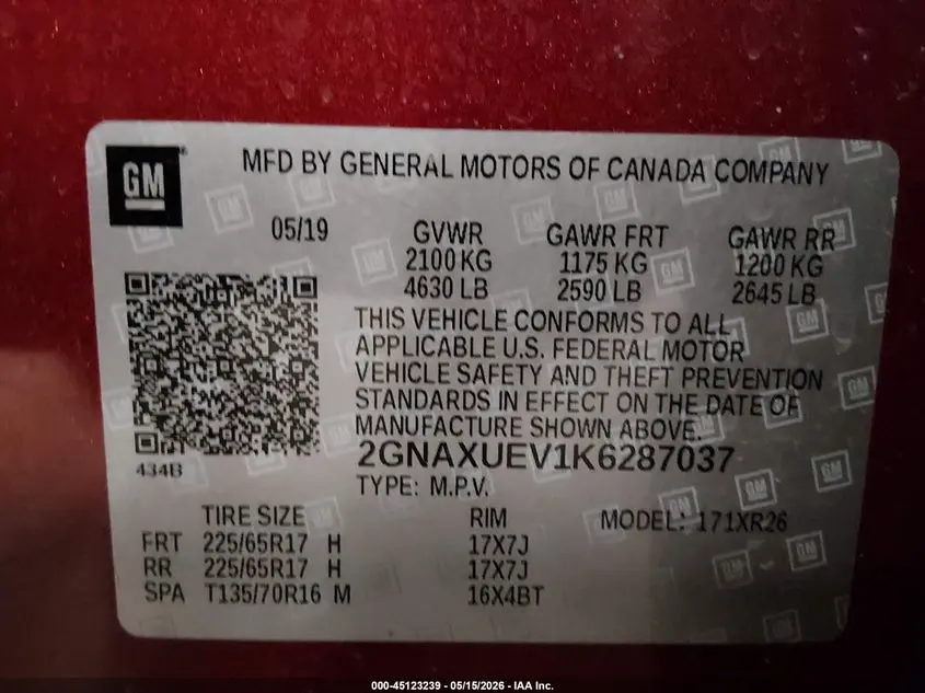 2019 CHEVROLET EQUINOX LT