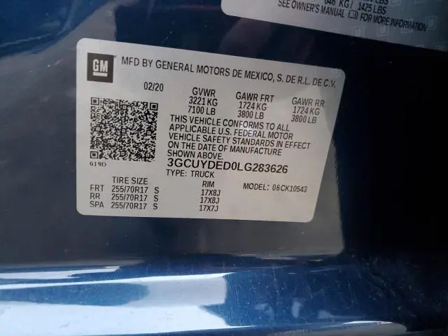 2020 CHEVROLET SILVERADO K1500 LT