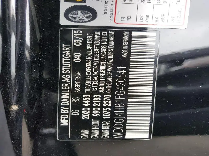 2015 MERCEDES-BENZ C 250  