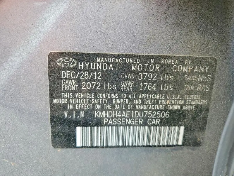 2013 HYUNDAI ELANTRA GLS  