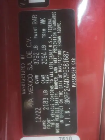 2023 KIA FORTE LX  