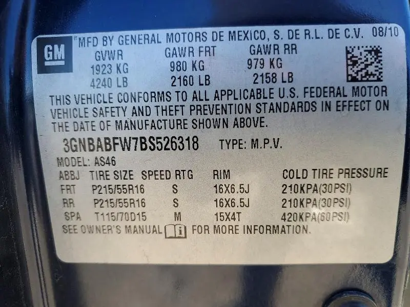 2011 CHEVROLET HHR LT  