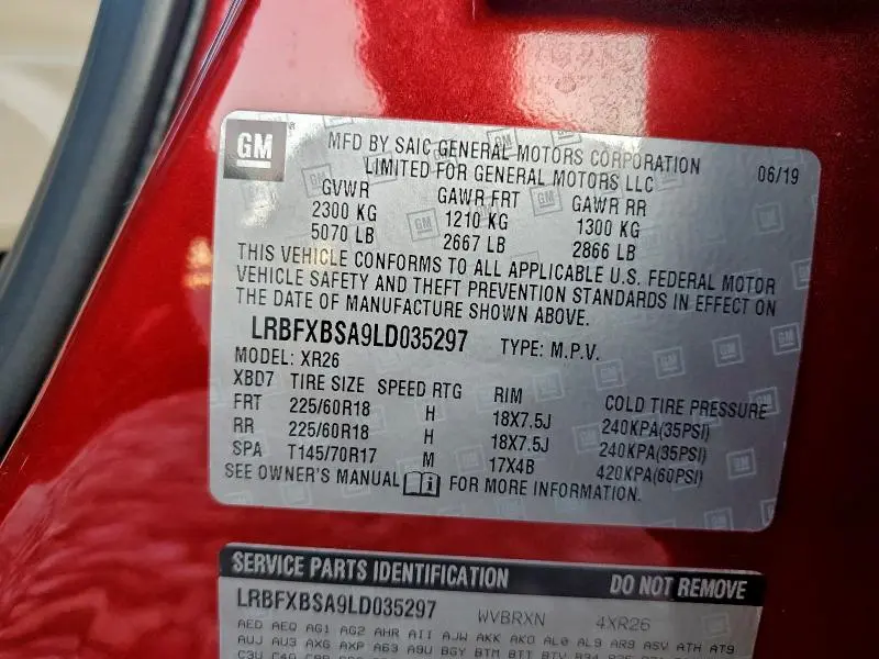 2020 BUICK ENVISION PREFERRED  