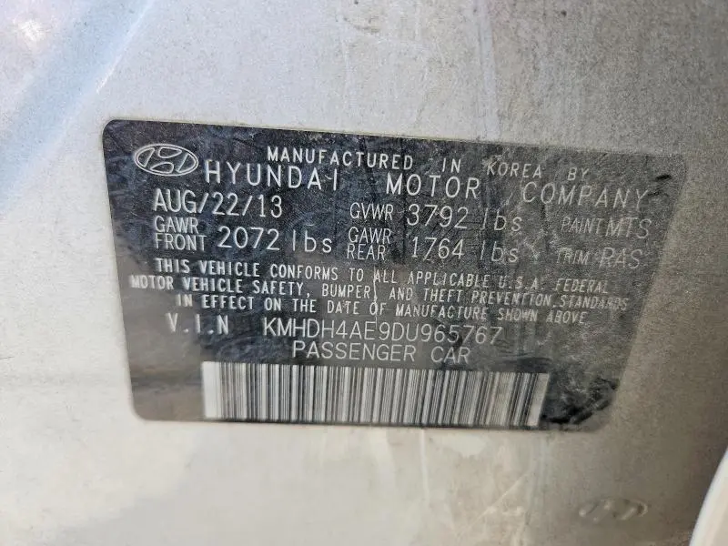 2013 HYUNDAI ELANTRA GLS  