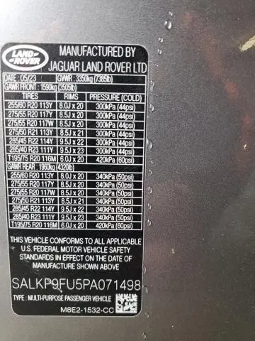 2023 LAND ROVER RANGE ROVER SE