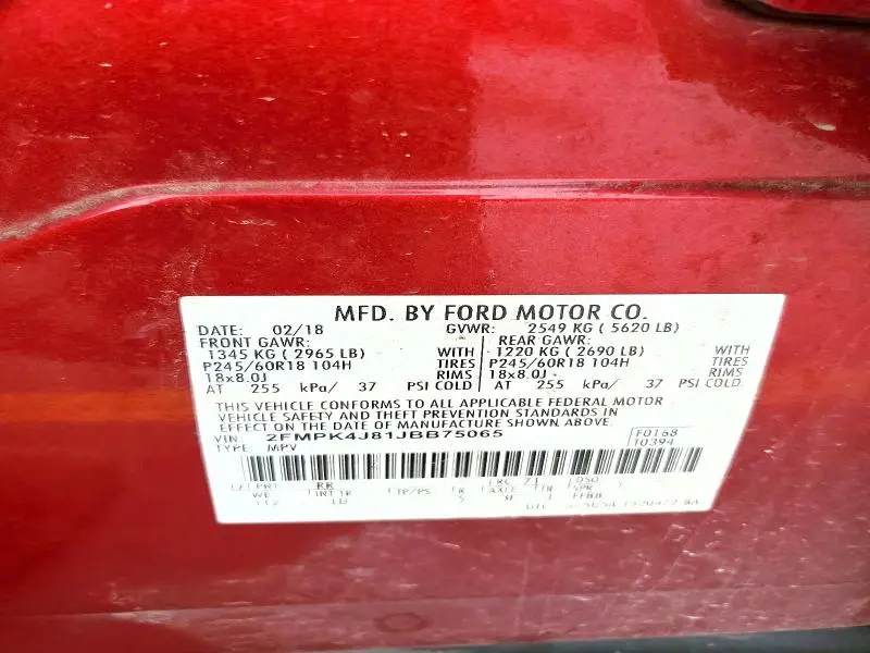 2018 FORD EDGE SEL  