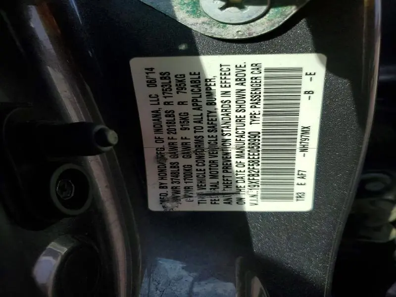 2014 HONDA CIVIC LX  