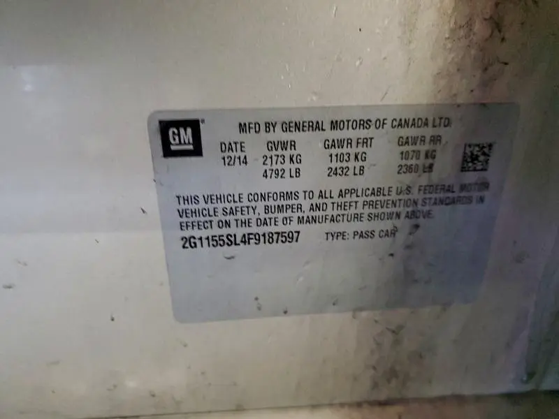 2015 CHEVROLET IMPALA LTZ  