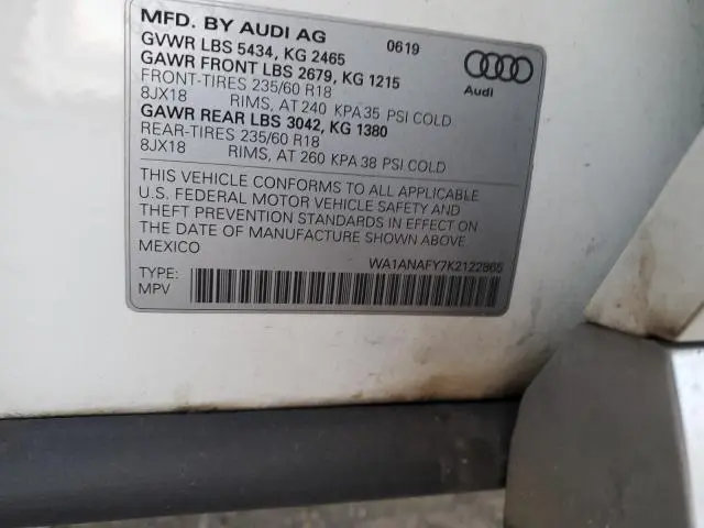 2019 AUDI Q5 PREMIUM  