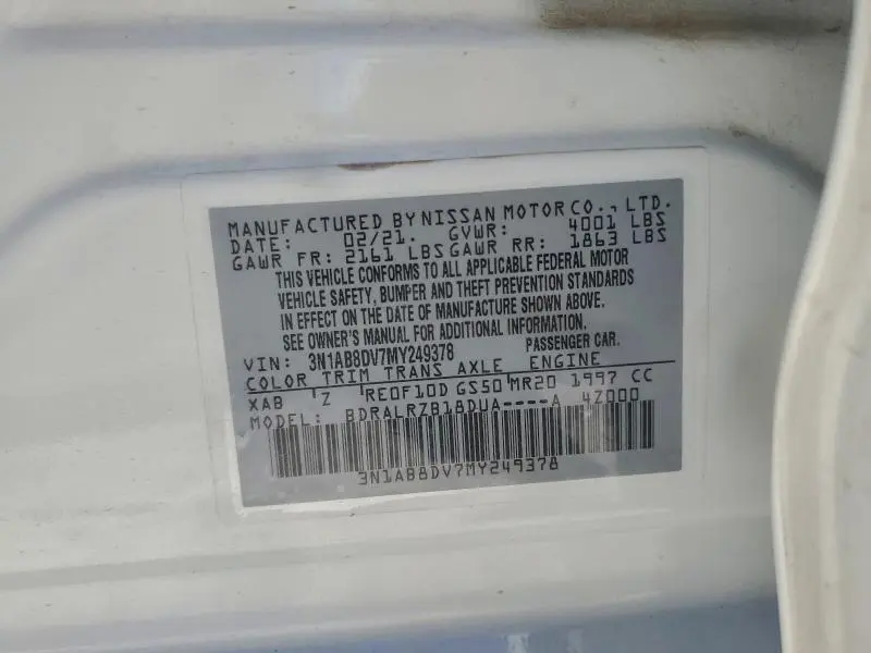 2021 NISSAN SENTRA SR  